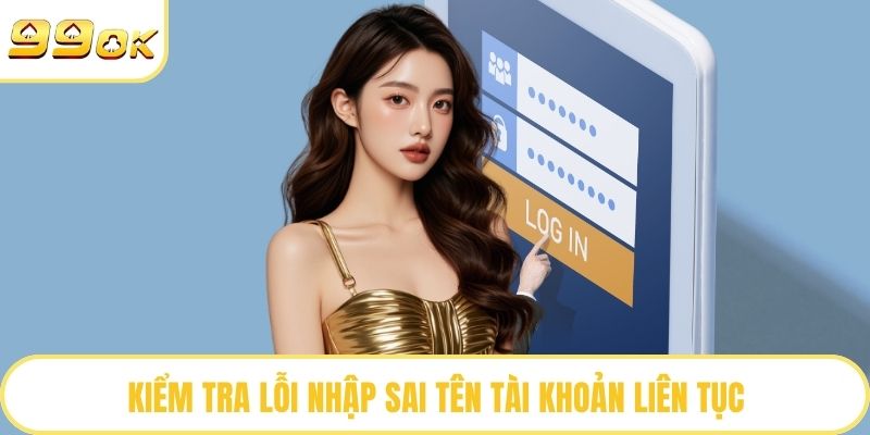 Kiểm tra lỗi nhập sai tên tài khoản liên tục